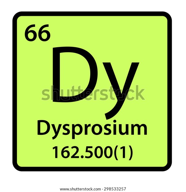 Element Dysprosium Periodic Table Stock Illustration 298533257