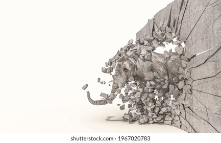 突き破る