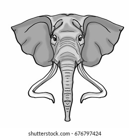 Elephant Coloring Book Vector Stock Illustration Stock Vector (Royalty ...