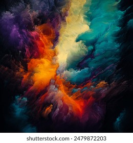 Elevated Textures series. Composition of colored dynamic textures on the subject of creativity, imagination and design. When human connections recede, the voices of textures advance.