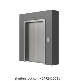   Elevator  3d illustration isolated on white background
