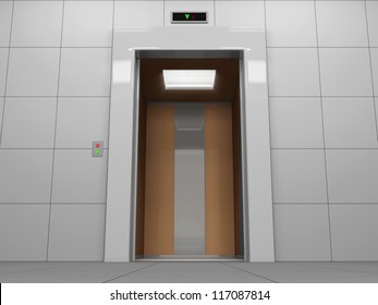 Elevator With Open Doors