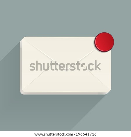 E-mail 3d cube flat icon modern communication