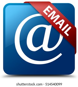 Email (address Icon) Blue Square Button