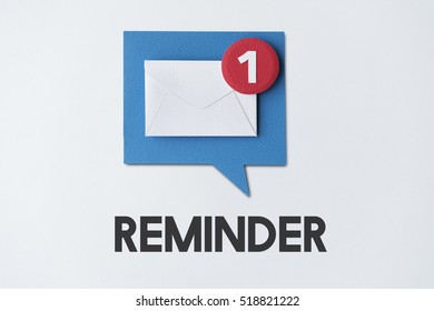 Email Alert Popup Reminder Concept