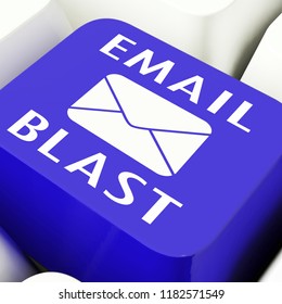 Email Blast Newsletter Promotion Delivering 3d Rendering Shows Marketing List To Send Target Correspondence