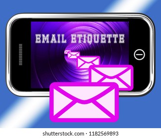 Email Etiquette Electronic Message Rules 3d Rendering Shows Proper Electronic Mail Polite Correspondence To Send Promotions