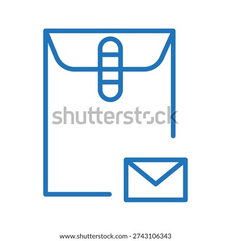 Email Mail Letter Envelope Document Icon. Mail Delivery Icon. Envelope on screen, representing email through Envelope. Vector Illustration.