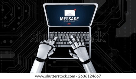 Email notification message showing on computer screen snugly. Digital marketing message information text from business to customer client 3D illustration