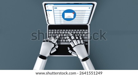 Email notification message showing on computer screen snugly. Digital marketing message information text from business to customer client 3D illustration