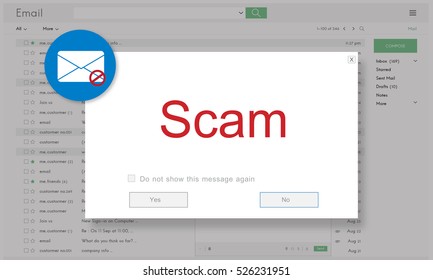 E-mail Popup Warning Window Concept