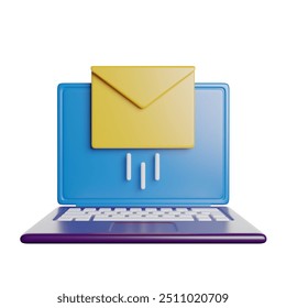 Email Sent Message 3D Rendering Illustration