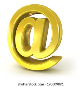 Email Sign Symbol 3d Golden Isolated Stock Illustration 198809891 ...