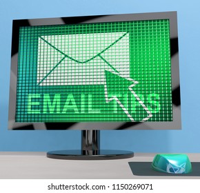 Email Tips Online Postal Solution 3d Rendering Shows Suggestions And Tricks For Marketing Using Electronic Mail