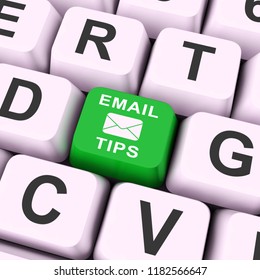 Email Tips Online Postal Solution 3d Rendering Shows Suggestions And Tricks For Marketing Using Electronic Mail