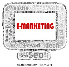 Emarketing Computer Representing Web Site And Www