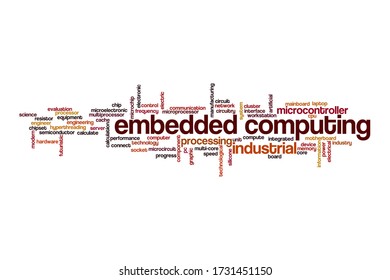 Embedded Computing Cloud Concept On White Background