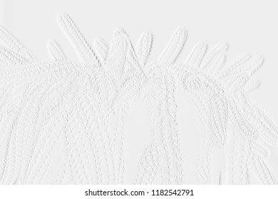 Embossed Cactus On Background Grey