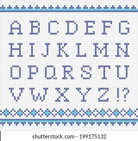 Cross Stitch Letters Images Stock Photos Vectors Shutterstock