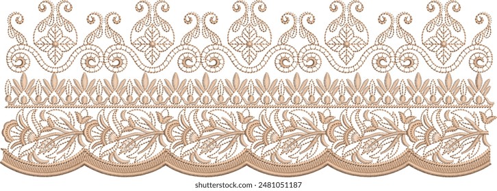 Embroidery Neck and Border Design, Pattern, Patch, Embroidery Designs, Women Front Designs, Embroidery Allover Designs