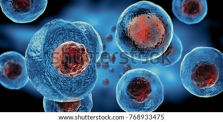 Embryonic stem cells , Cellular therapy , 3d rendering Foto d'archivio © 