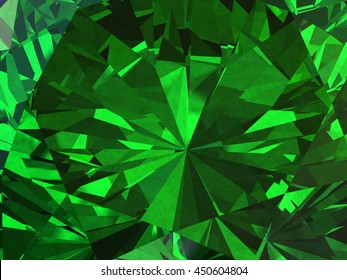 Emerald Texture Background Diamond 3d Illustration.