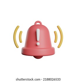 Emergency Alarm Notification 3D Rendering Illustration