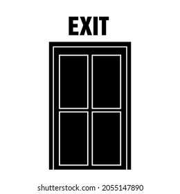 Emergency Exit, Escape Route Sign. Illustration