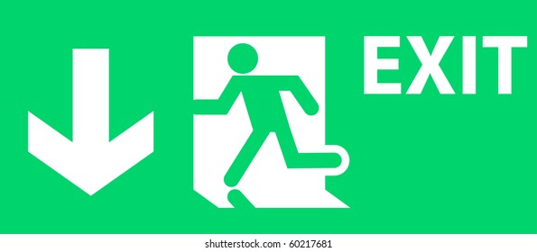 Similar Images, Stock Photos & Vectors Of Emergency Exit Sign Left Side 
