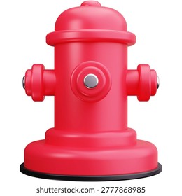 Emergency Fire Hydrant Equipment 3D Illustrations