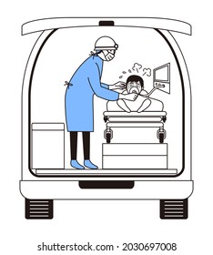 Emergency medical personnel   patients who administer oxygen in an ambulance