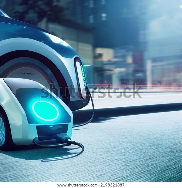 E-mobility, electric car charging battery\
concept 3d\
rendering