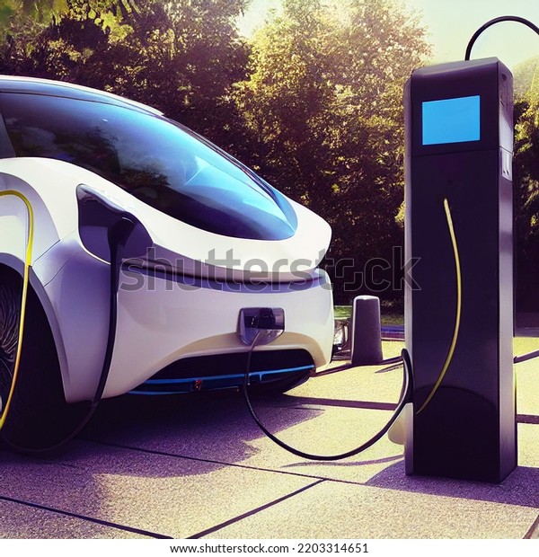 E-mobility, electric car charging battery
concept 3d
rendering	