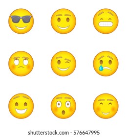 Emoji Character Icons Set Cartoon Illustration Stock Illustration ...