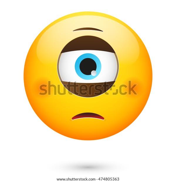 Emoji Cyclops Emoticon One Eye Stock Illustration 474805363