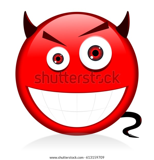 Emoji Emoticon Devil Stock Illustration 613159709