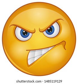 Pissed Off Angry Emoticon Stock Vector (Royalty Free) 784933156