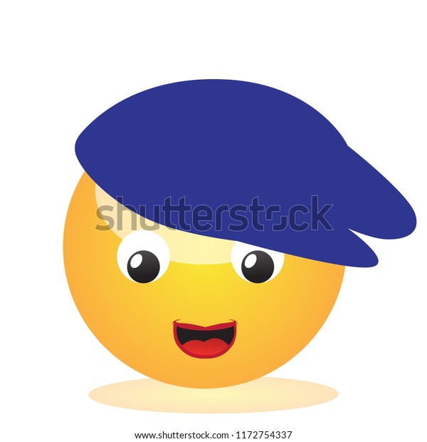 smiley beret