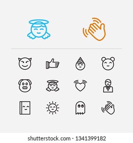 Emoji Icons Set Business Cartoon Devil Stock Illustration 1341399182