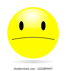 Emoticon Bad Mood Illustration White Background Stock Illustration ...