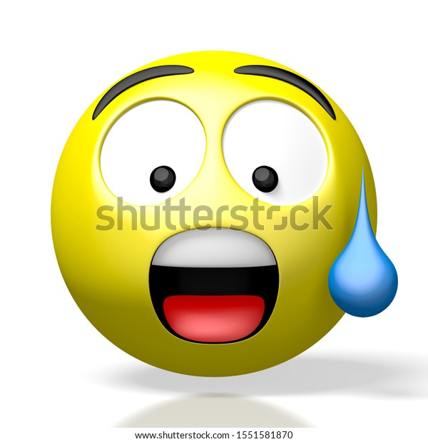 Emoticon Crying Tears 3d Rendering Stock Illustration 1551581870 ...