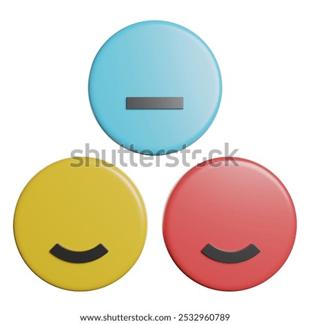 Emotion Emoji Expression 3D Rendering Icon Illustration