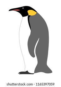 Emperor Penguin Side Animal Illustration Stock Illustration 1165397059 