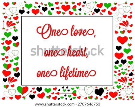 Emphasizes the unity of a single love and heart shared across an entire lifetime.