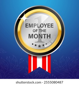 Employee of the month concept medal illustration - Powered by Shutterstock