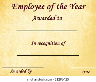 Employee Of The Year Certificate Images Stock Photos Vectors Shutterstock