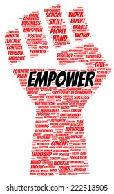 Empower word cloud shape concept