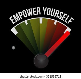 Empower Yourself meter sign concept illustration design graphic