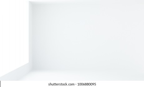 Empt simple space in hotel - 3d rendering