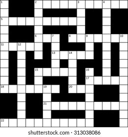 Empty 15x15 Squares Britishstyle Crossword Grid Stock Illustration Empty 15x15 Squares Britishstyle Crossword Grid Stock Illustration